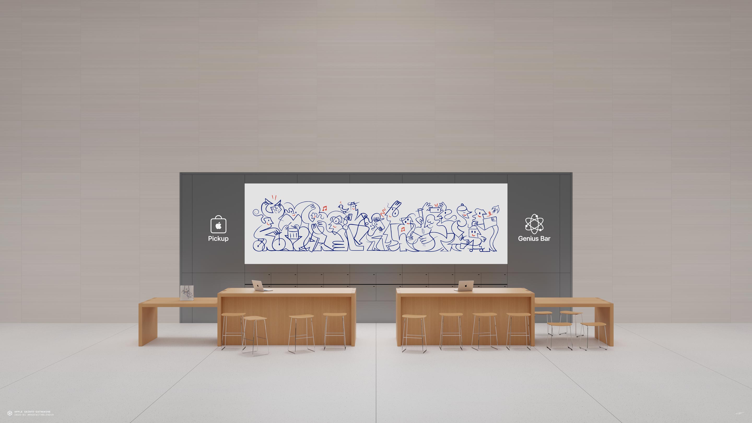 Combo Bar at Apple Sainte-Catherine